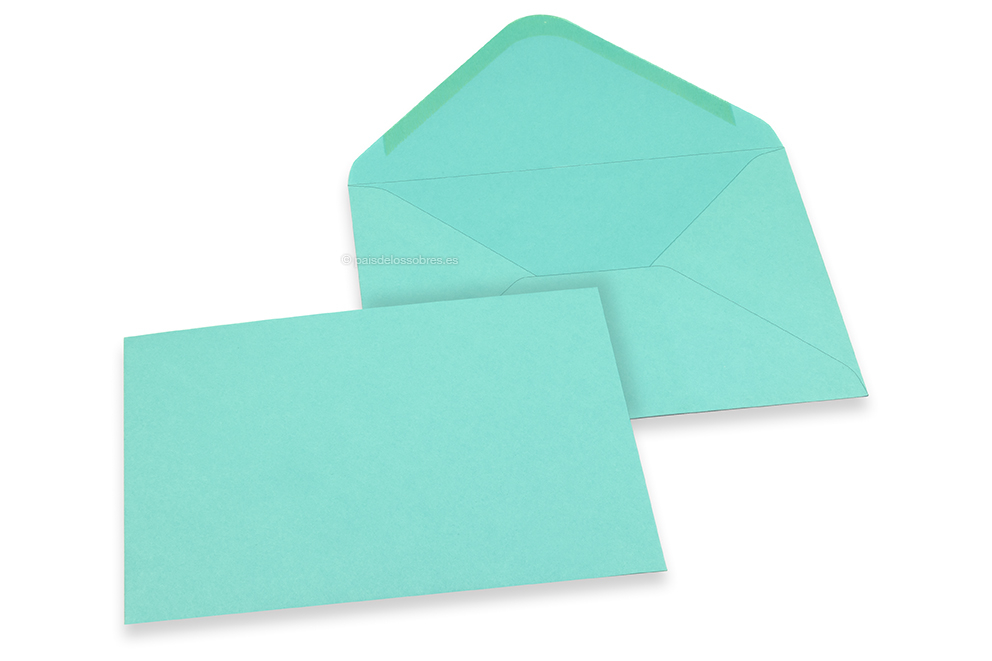 Sobres para tarjetas de felicitación de colores - Turquesa, 133 x 184 mm