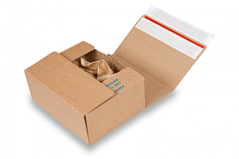 Caja Paperpac con papel de relleno