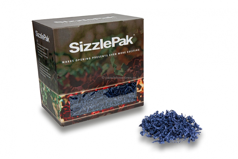 Papel de relleno SizzlePak - Azul oscuro (1.25 kg), 80 gramos de papel