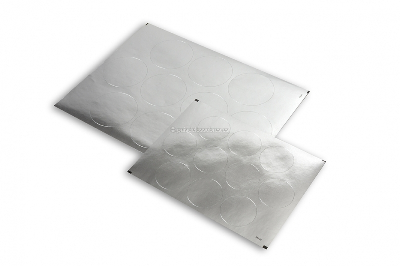 Cierres adhesivos brillantes - plateado