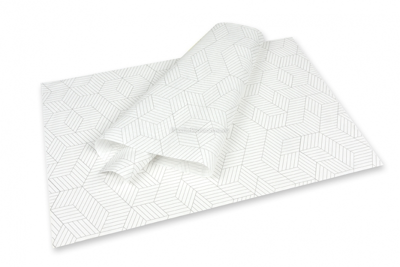 Papel de seda - cubos negras