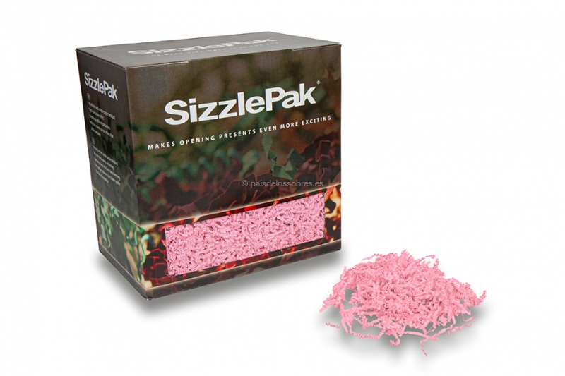 Papel de relleno SizzlePak - Rosa claro (1.25 kg), 80 gramos de papel