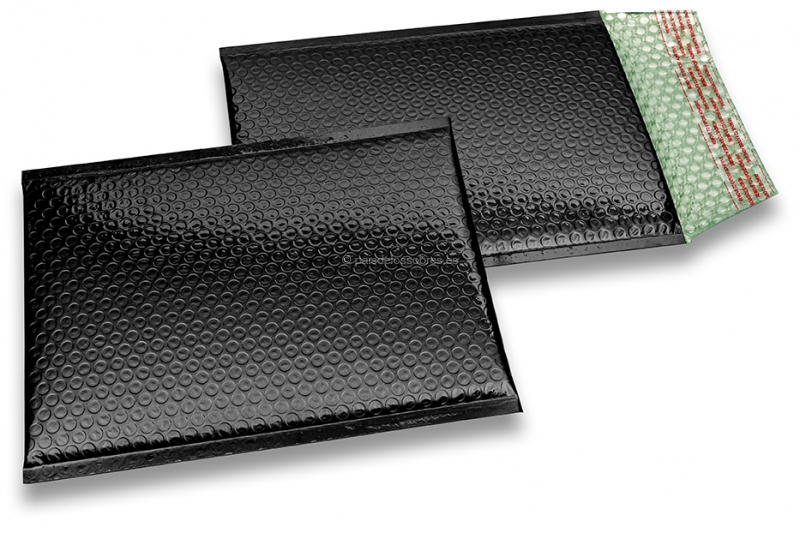 Sobres acolchados ECO metalizados - negro 180 x 250 mm