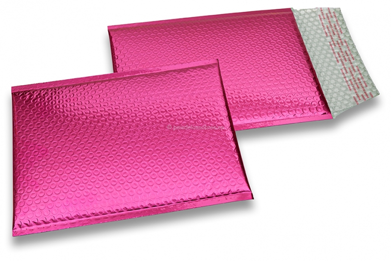 Sobres acolchados ECO metalizados - rosa 180 x 250 mm