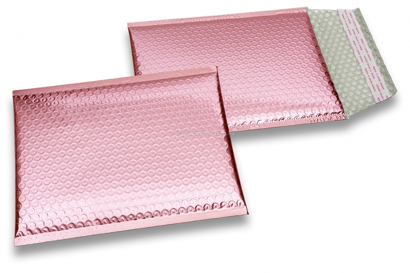 Sobres acolchados ECO metalizados - rosa dorado 180 x 250 mm