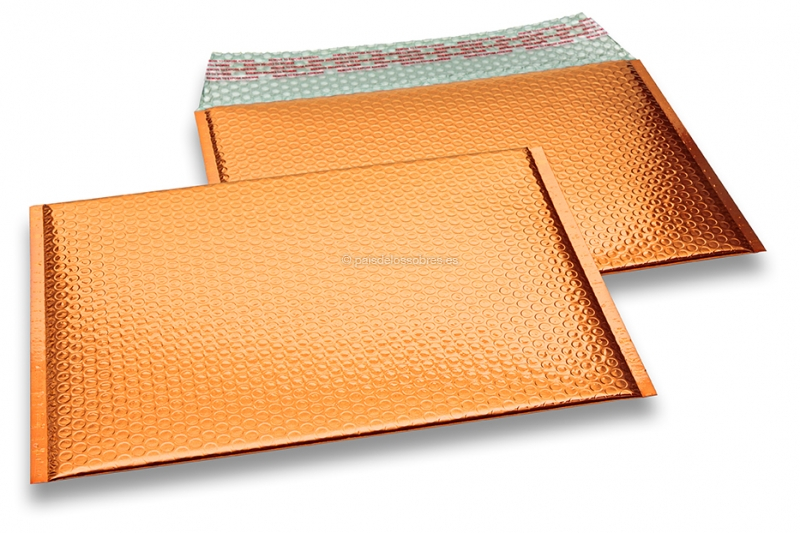 Sobres acolchados ECO metalizados - naranja 235 x 325 mm