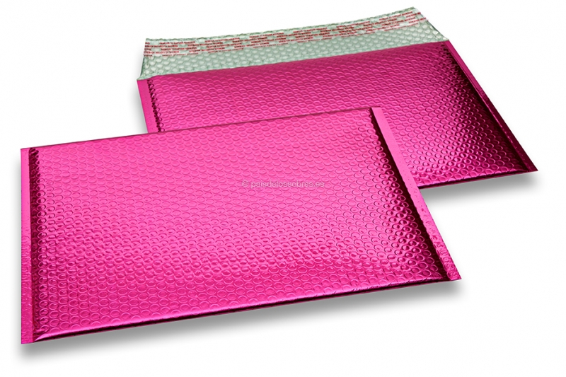 Sobres acolchados ECO metalizados - rosa 235 x 325 mm