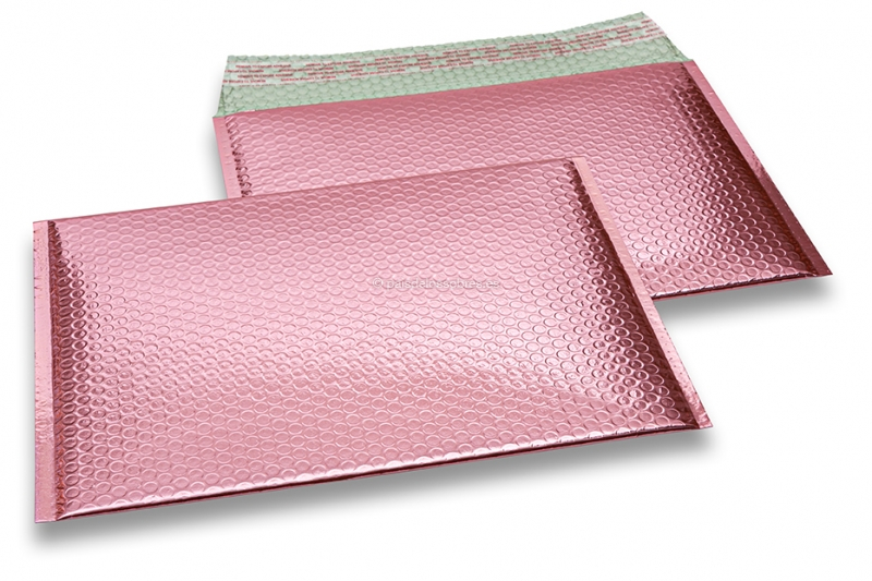Sobres acolchados ECO metalizados - rosa dorado 235 x 325 mm