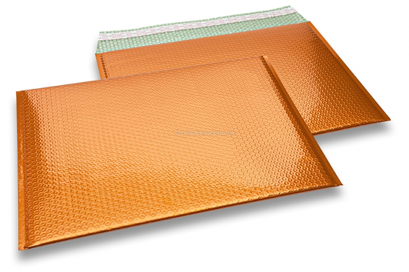 Sobres acolchados ECO metalizados - naranja 320 x 425 mm