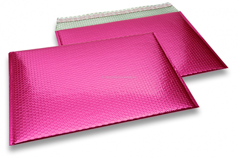 Sobres acolchados ECO metalizados - rosa 320 x 425 mm