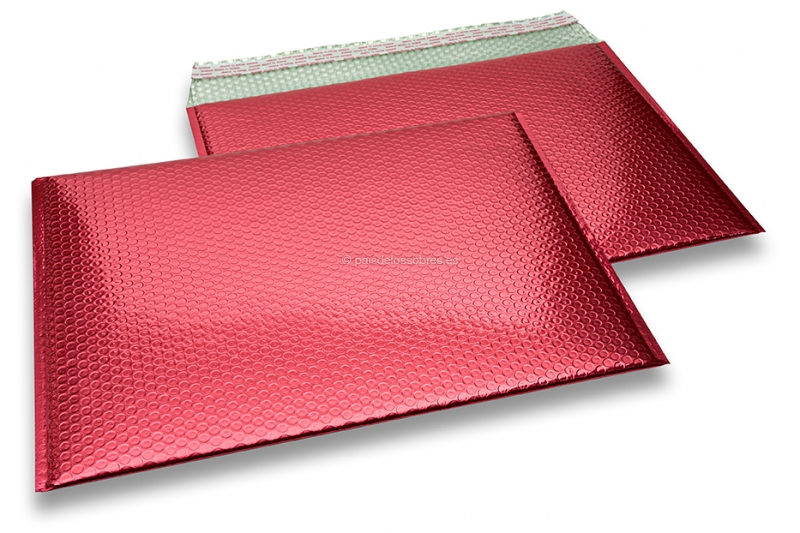 Sobres acolchados ECO metalizados - rojo 320 x 425 mm
