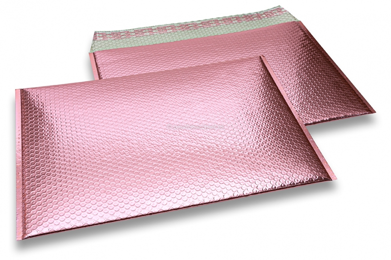Sobres acolchados ECO metalizados - rosa dorado 320 x 425 mm