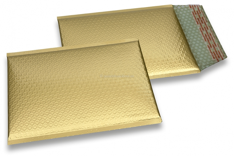 Sobres acolchados ECO metalizados mate - dorado 180 x 250 mm