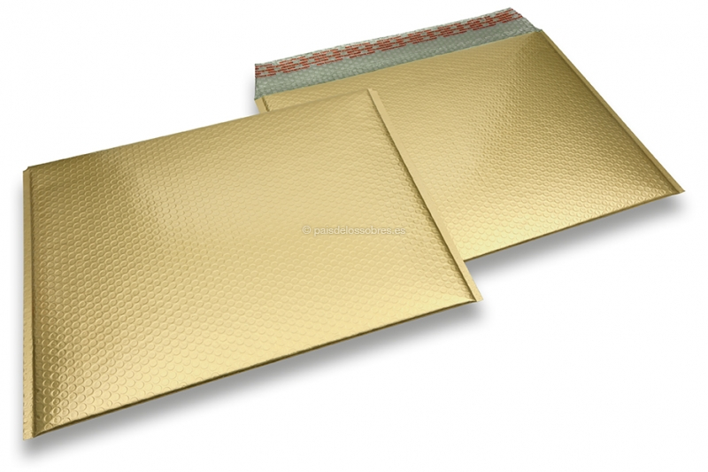 Sobres acolchados ECO metalizados mate - dorado 320 x 425 mm