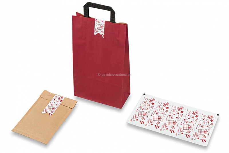 Cierres adhesivos alargados de navidad - Decoración navideña