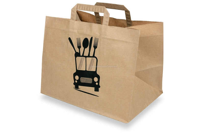 Bolsas de papel take away - marrón + entrega a domicilio