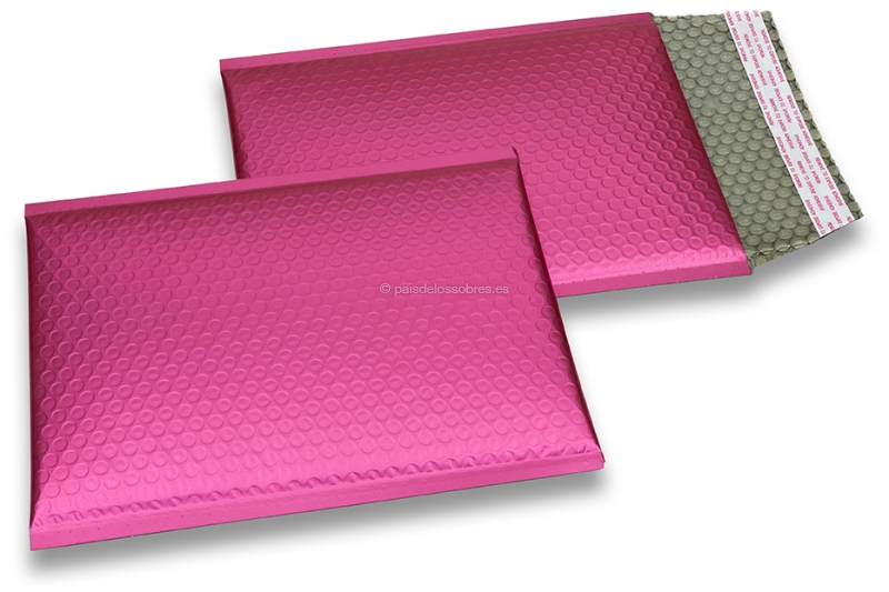Sobres acolchados ECO metalizados mate - rosa 180 x 250 mm