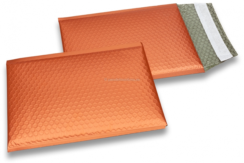 Sobres acolchados ECO metalizados mate - naranja 180 x 250 mm