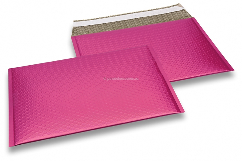 Sobres acolchados ECO metalizados mate - rosa 235 x 325 mm