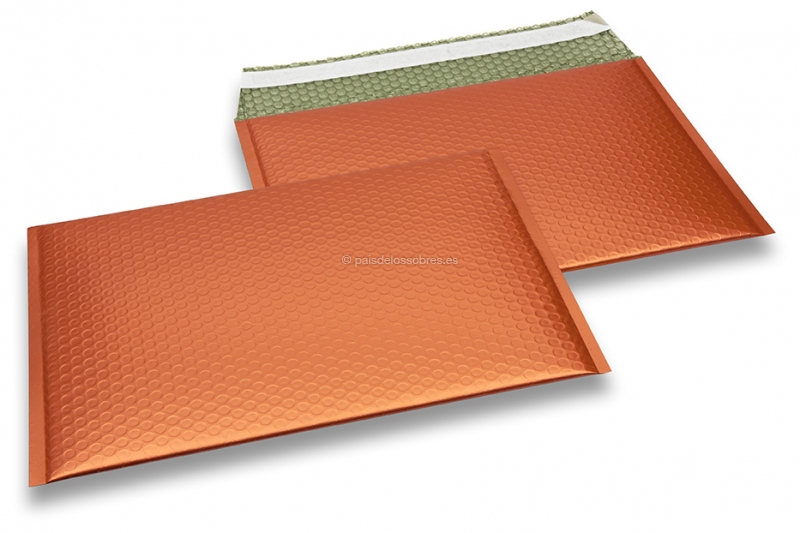 Sobres acolchados ECO metalizados mate - naranja 235 x 325 mm