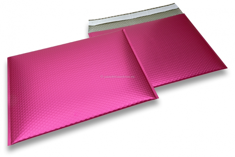 Sobres acolchados ECO metalizados mate - rosa 320 x 425 mm