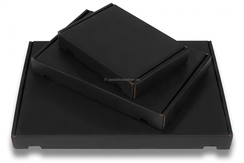 Cajas plegables negras para envío