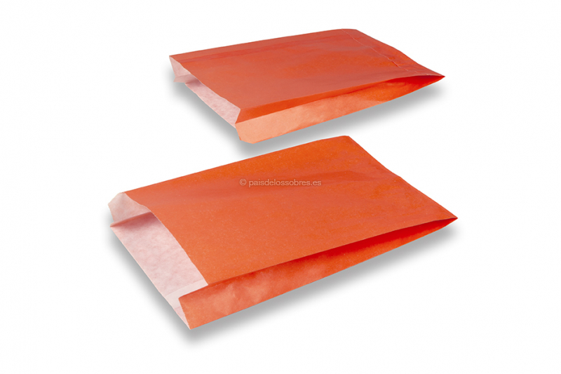 Bolsas de regalo de papel de colores - naranja, 150 x 210 x 40 mm