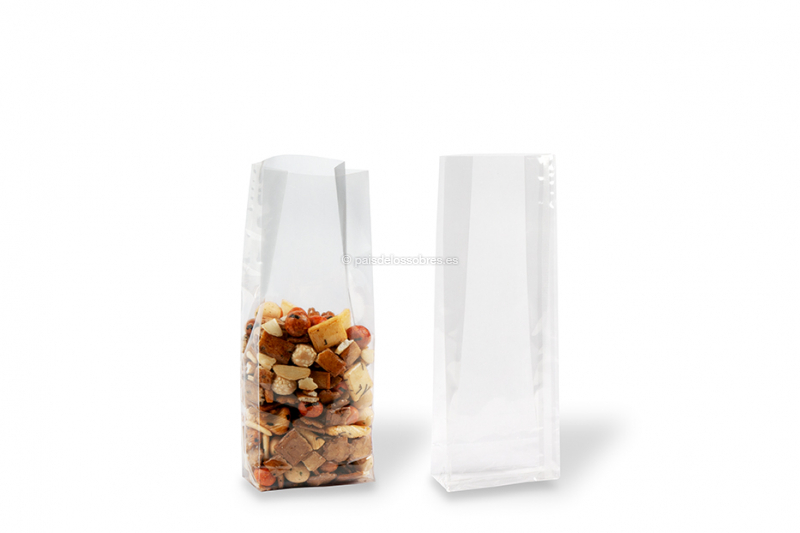 Bolsas fondo bloque transparentes - 75 x 210 x 50 mm, 500 ml
