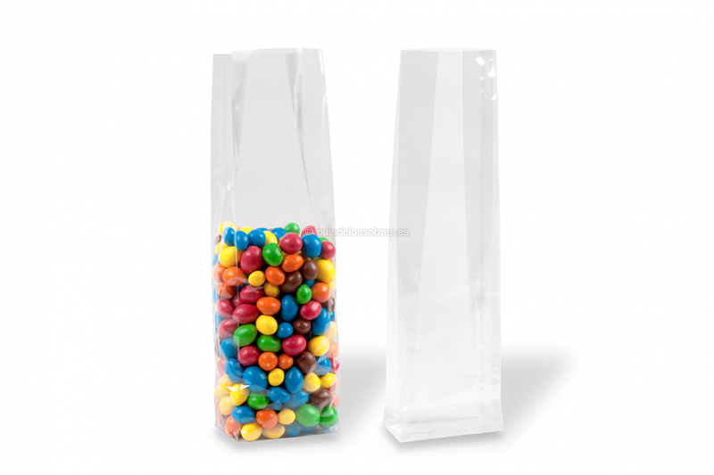 Bolsas fondo bloque transparentes - 80 x 280 x 50 mm, 850 ml