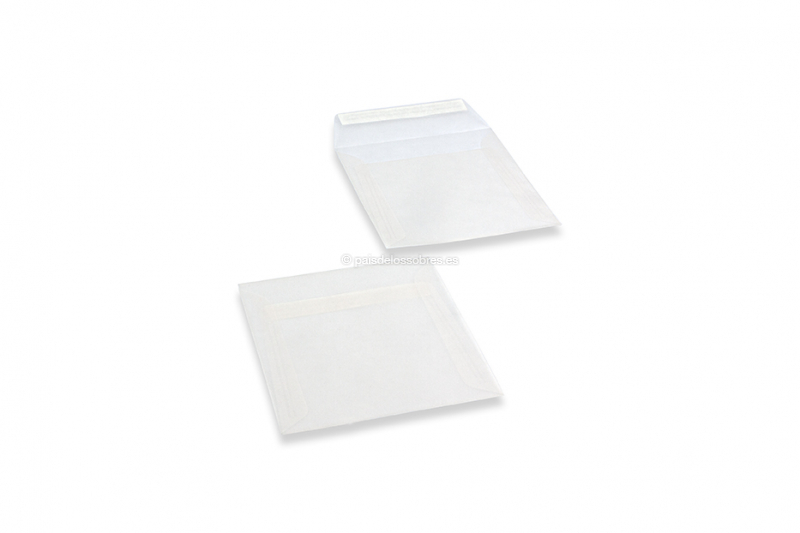 Sobres papel vegetal blancos - 160 x 160 mm