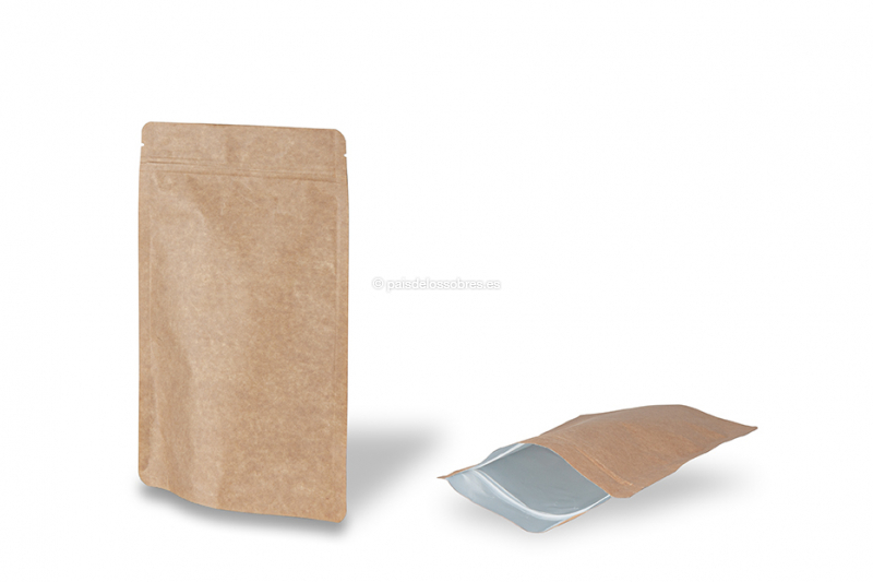 Bolsas de pie kraft marron - 160 x 270 x 80 mm, 750 ml