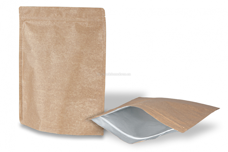 Bolsas de pie kraft marron - 250 x 340 x 120 mm, 3000 ml