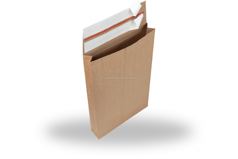 Bolsas de envío de papel con cierre de devolución