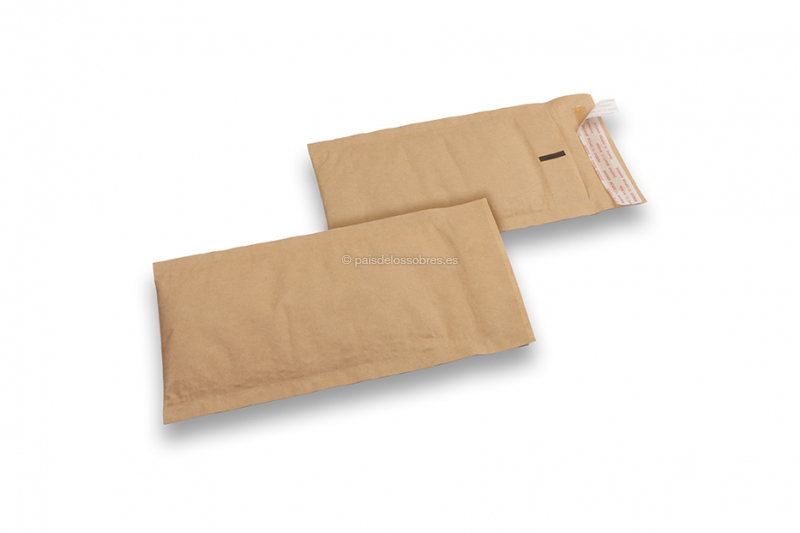Sobres acolchados de colmena de papel - marron, 100 x 165 mm