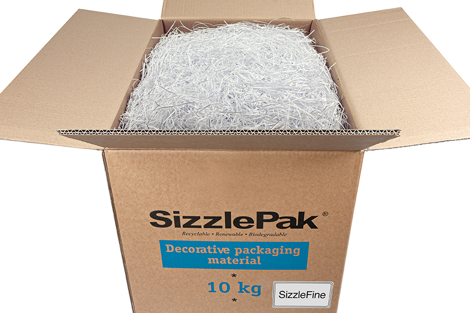 Papel de relleno SizzlePak Fine - Blanco (10 kg)