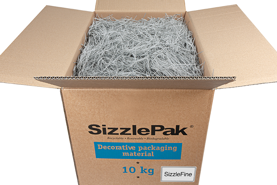 Papel de relleno SizzlePak Fine - Gris (10 kg)