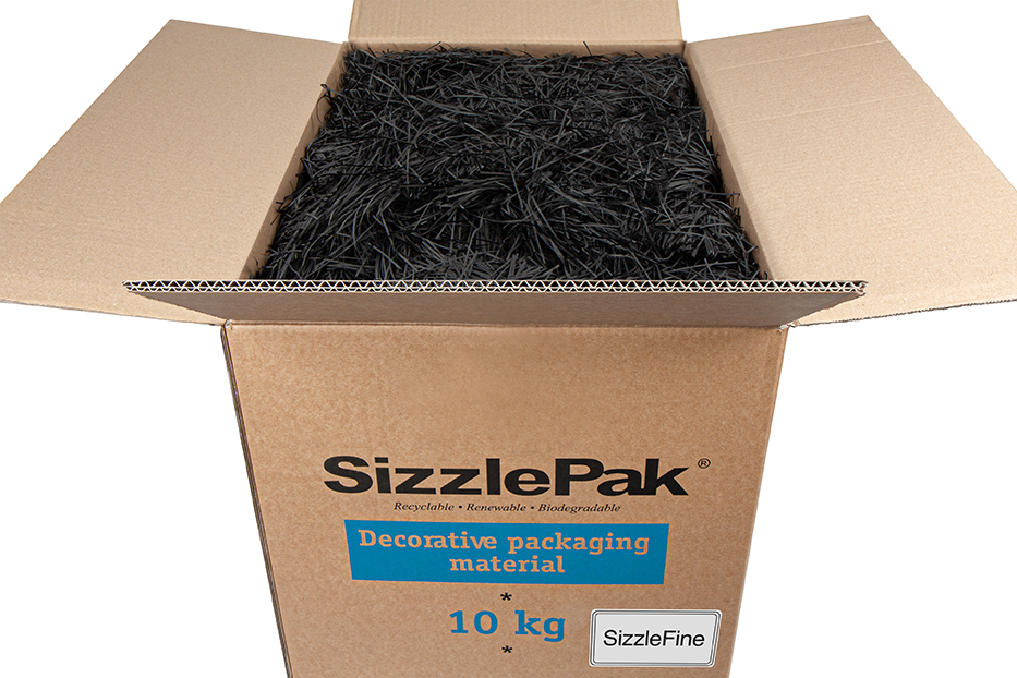 Papel de relleno SizzlePak Fine - Negro (10 kg)