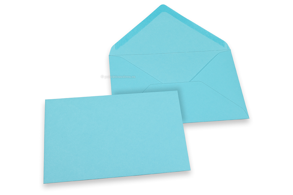 Sobres para tarjetas de felicitación de colores - Azul cielo, 114 x 162 mm