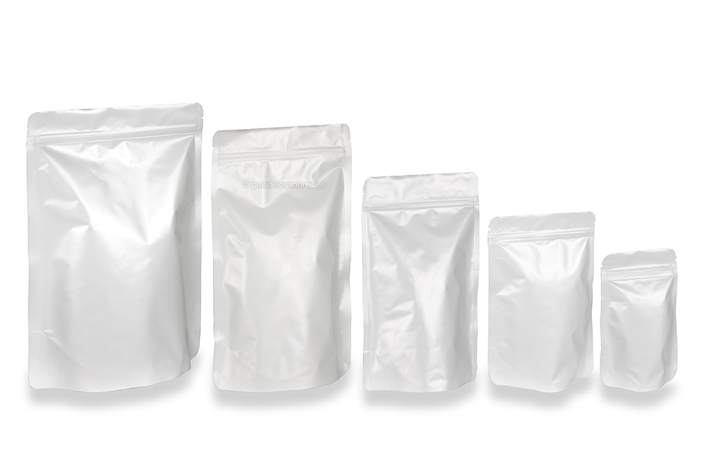 Bolsas de pie blancas