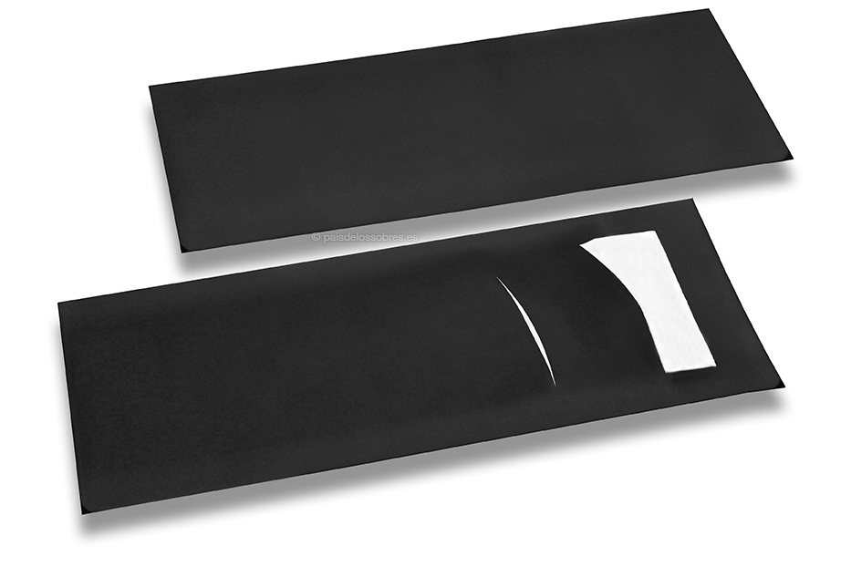Bolsas para cubiertos negro con incisión + blanco servilleta de papel
