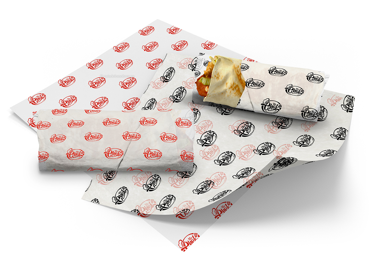Papel parafinado personalizado - blanco