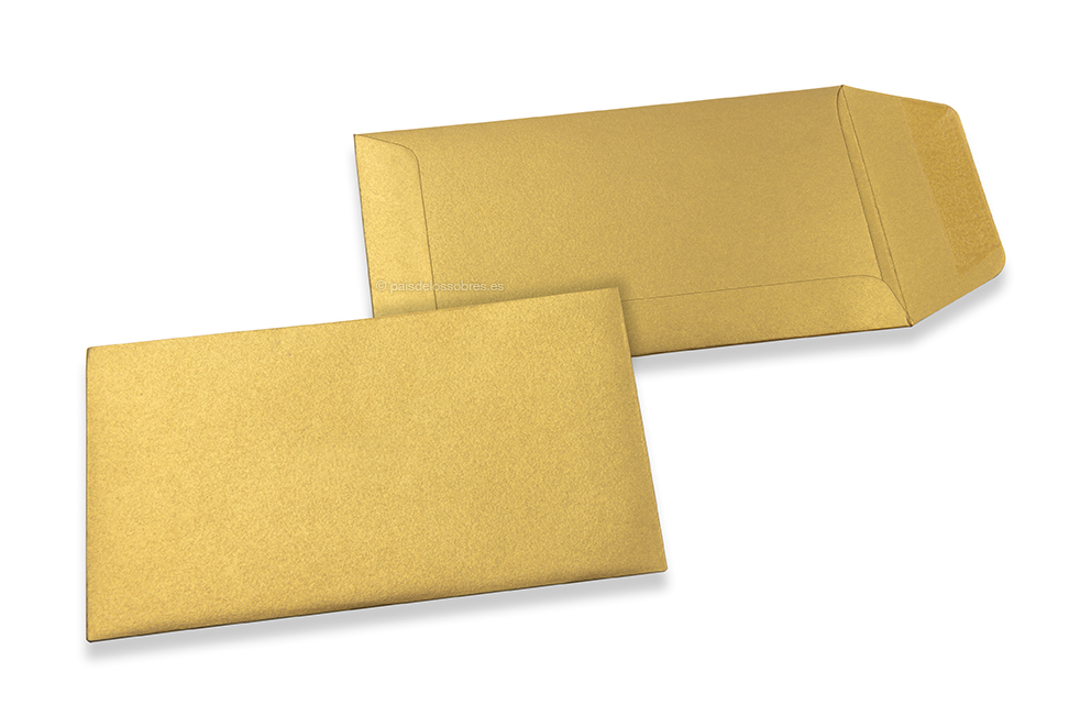 Sobres verticales de colores - Dorado, 65 x 105 mm