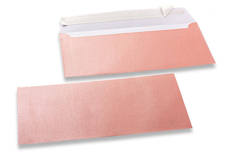 Sobres nacarados de color rosa claro - 110 x 220 mm