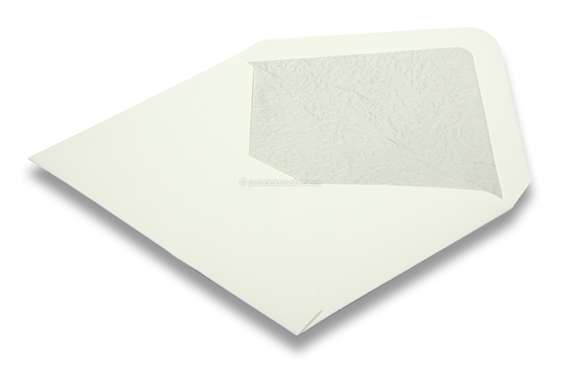 Sobres de color blanco marfil forrados - forro blanco