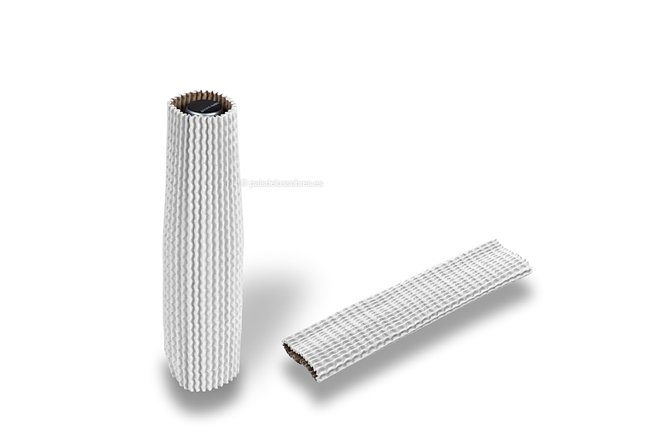 Fundas de cartón protectoras blanco intenso - 23 cm de alto: para un diámetro de 3,5 cm a 5,5 cm