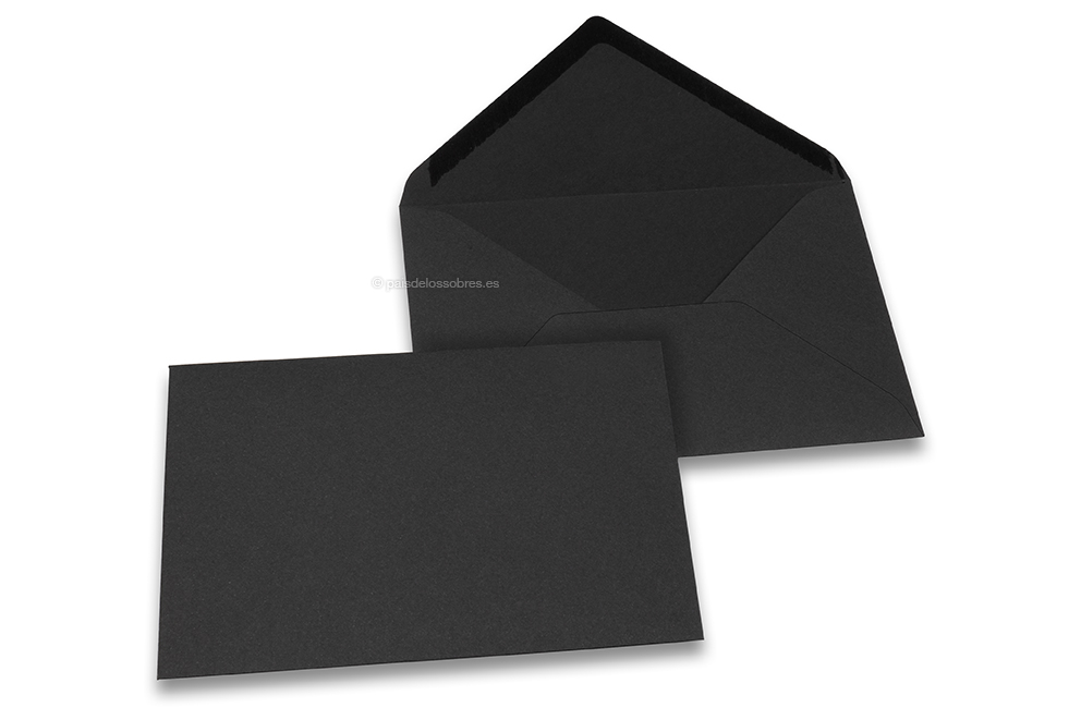 Sobres reciclados - negro 114 x 162 mm