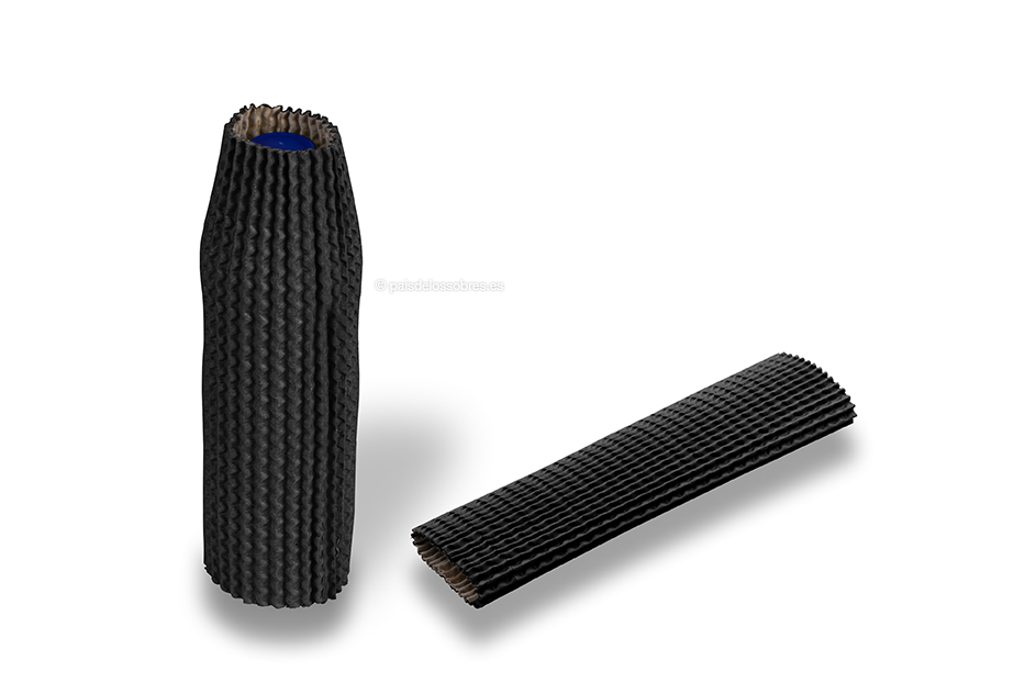 Fundas de cartón protectoras negro - 24 cm de alto: para un diámetro de 5 cm a 7 cm
