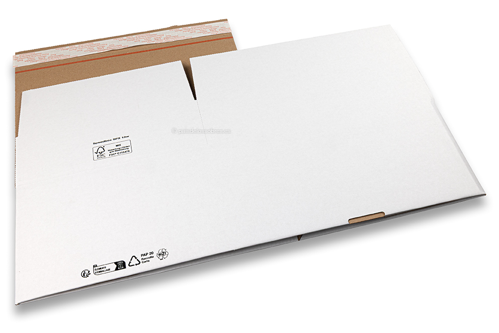 Caja automontable - blanco, 370 x 280 x 173 mm - SPX13