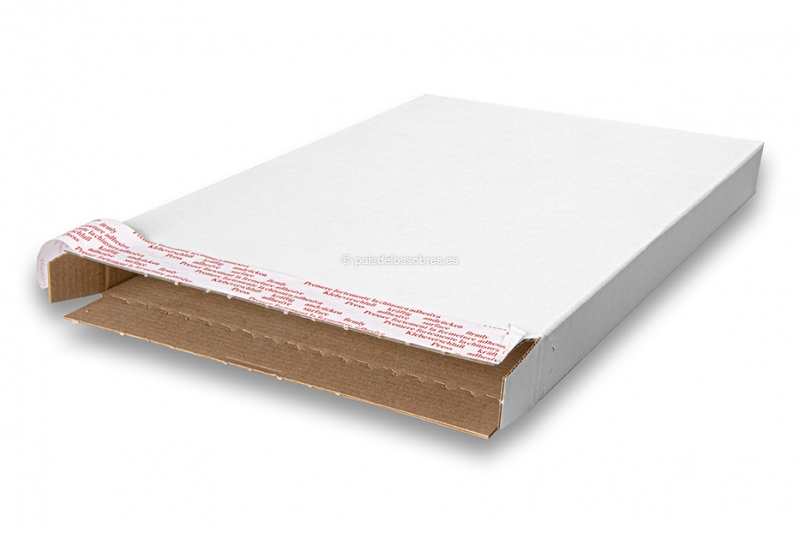 Cajas para envíos postales con cierre autoadhesivo - blanco