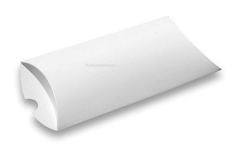 Cajas almohada de color blanco